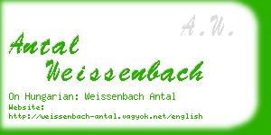 antal weissenbach business card